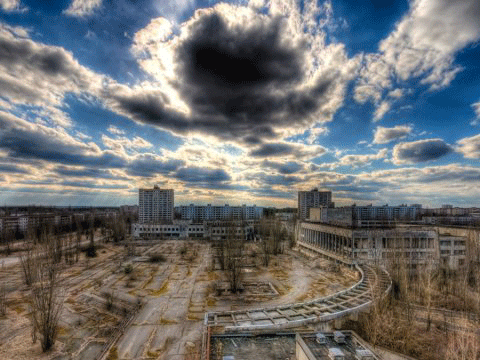 Chernobyl years after the catastrophic nuclear meltdown.