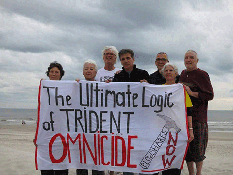 DISARM TRIDENT Kings Bay Plowshares 7 on April 4, 2018 before trespassing on the Trident Submarine Base in Georgia on the 50th anniversary of the murder of Martin Luther King Jr.